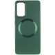 TPU чехол Bonbon Metal Style with MagSafe для Samsung Galaxy S24 Зеленый / Army Green - фото