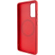 TPU чехол Bonbon Metal Style with MagSafe для Samsung Galaxy S24 Красный / Red - фото