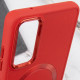TPU чехол Bonbon Metal Style with MagSafe для Samsung Galaxy S24 Красный / Red - фото