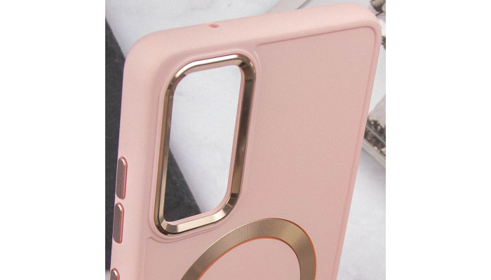 TPU чехол Bonbon Metal Style with MagSafe для Samsung Galaxy S24 Розовый / Light Pink - фото