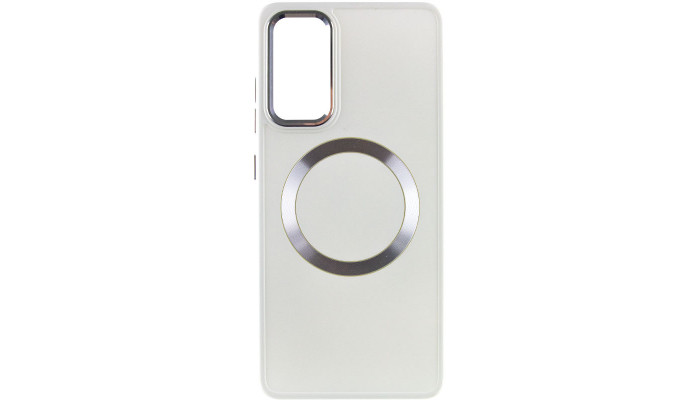 TPU чохол Bonbon Metal Style with MagSafe для Samsung Galaxy S24+ Білий / White - фото