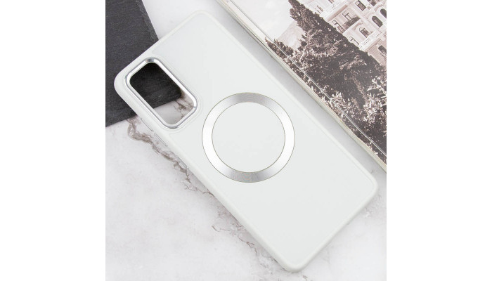 TPU чехол Bonbon Metal Style with MagSafe для Samsung Galaxy S24+ Белый / White - фото