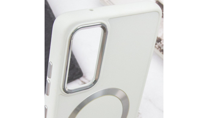 TPU чохол Bonbon Metal Style with MagSafe для Samsung Galaxy S24+ Білий / White - фото