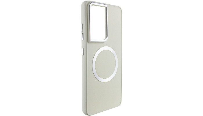 TPU чехол Bonbon Metal Style with MagSafe для Samsung Galaxy S24 Ultra Белый / White - фото