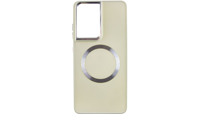 TPU чехол Bonbon Metal Style with MagSafe для Samsung Galaxy S24 Ultra Белый / White - фото