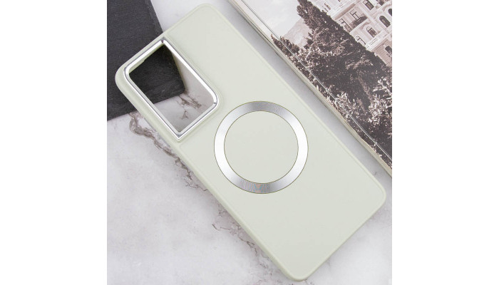 TPU чехол Bonbon Metal Style with MagSafe для Samsung Galaxy S24 Ultra Белый / White - фото