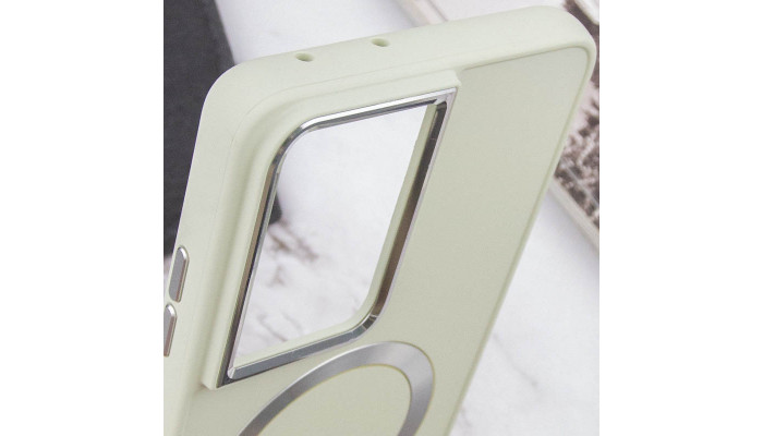 TPU чохол Bonbon Metal Style with MagSafe для Samsung Galaxy S24 Ultra Білий / White - фото