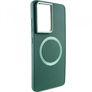 TPU чехол Bonbon Metal Style with MagSafe для Samsung Galaxy S24 Ultra Зеленый / Army Green