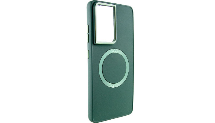 TPU чохол Bonbon Metal Style with MagSafe для Samsung Galaxy S24 Ultra Зелений / Army Green - фото