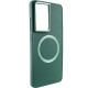 TPU чохол Bonbon Metal Style with MagSafe для Samsung Galaxy S24 Ultra Зелений / Army Green - фото