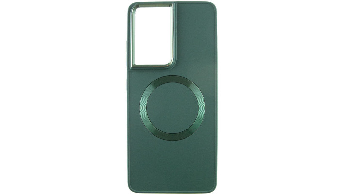 TPU чохол Bonbon Metal Style with MagSafe для Samsung Galaxy S24 Ultra Зелений / Army Green - фото