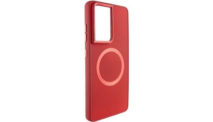 TPU чохол Bonbon Metal Style with MagSafe для Samsung Galaxy S24 Ultra Червоний / Red - фото