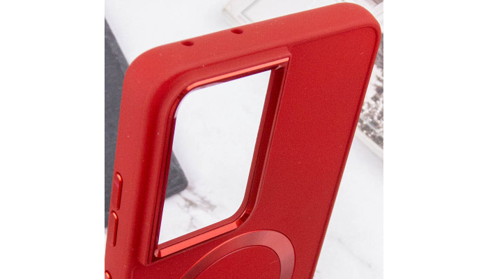 TPU чохол Bonbon Metal Style with MagSafe для Samsung Galaxy S24 Ultra Червоний / Red - фото