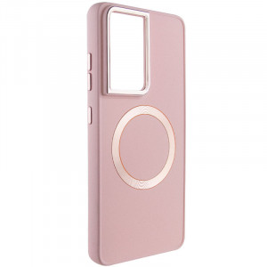 TPU чехол Bonbon Metal Style with MagSafe для Samsung Galaxy S24 Ultra Розовый / Light Pink