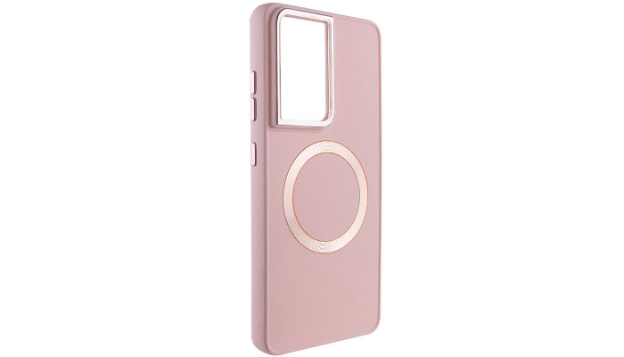 TPU чохол Bonbon Metal Style with MagSafe для Samsung Galaxy S24 Ultra Рожевий / Light Pink - фото