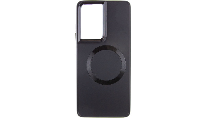 TPU чехол Bonbon Metal Style with MagSafe для Samsung Galaxy S24 Ultra Черный / Black - фото