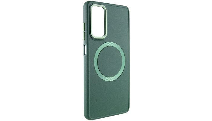 TPU чохол Bonbon Metal Style with MagSafe для Samsung Galaxy A15 4G/5G / M15 5G Зелений / Army Green - фото