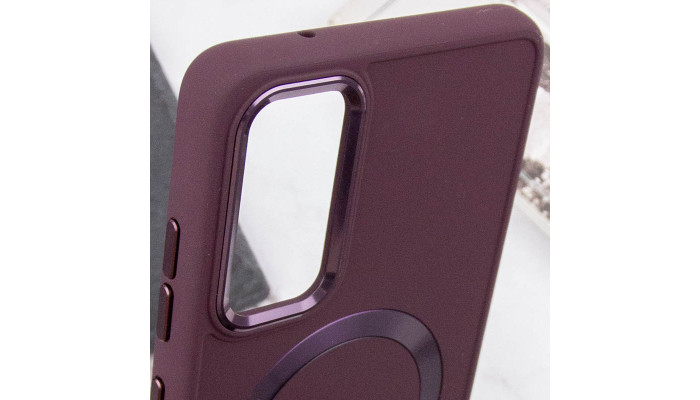 TPU чехол Bonbon Metal Style with MagSafe для Samsung Galaxy A25 5G Бордовый / Plum - фото