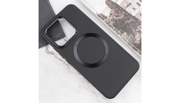 TPU чохол Bonbon Metal Style with MagSafe для Xiaomi 14 Чорний / Black - фото