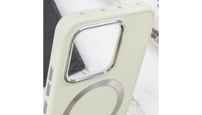 TPU чехол Bonbon Metal Style with MagSafe для Xiaomi 14 Pro Белый / White - фото