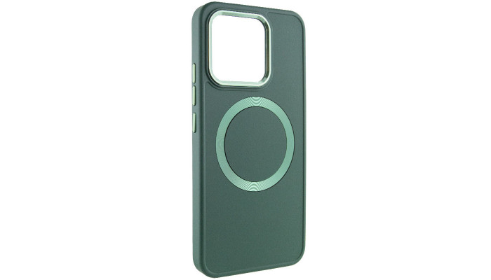 TPU чехол Bonbon Metal Style with MagSafe для Xiaomi Redmi Note 13 4G Зеленый / Army Green - фото