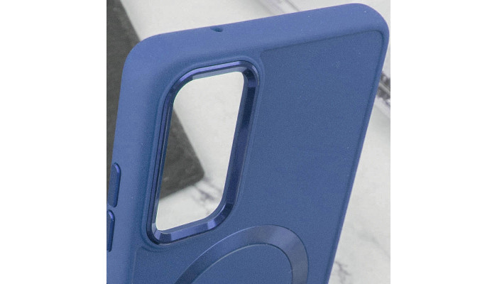 TPU чехол Bonbon Metal Style with MagSafe для Samsung Galaxy A55 Синий / Denim Blue - фото