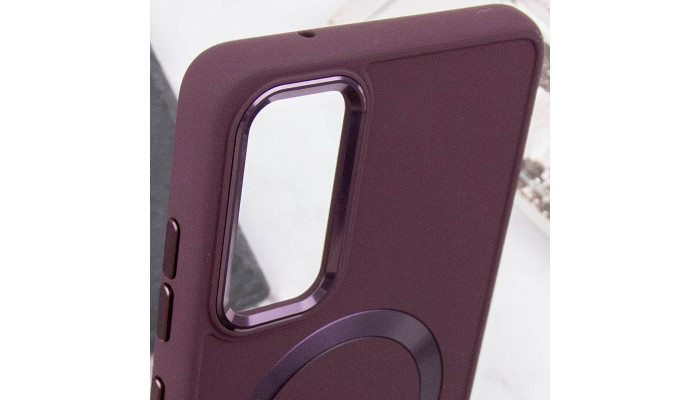 TPU чехол Bonbon Metal Style with MagSafe для Samsung Galaxy A35 Бордовый / Plum - фото