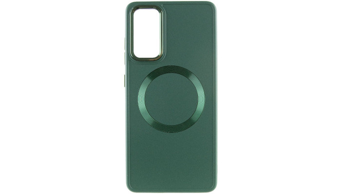 TPU чехол Bonbon Metal Style with MagSafe для Samsung Galaxy A35 Зеленый / Pine green - фото