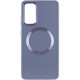 TPU чехол Bonbon Metal Style with MagSafe для Samsung Galaxy A35 Серый / Lavender - фото
