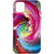 Шкіряний чохол Colour Splash with MagSafe для Apple iPhone 12 Pro Max (6.7") Pink / Blue