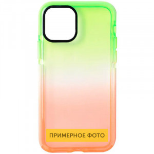 Чехол TPU+PC Sunny Gradient для Xiaomi Redmi Note 10 Pro / 10 Pro Max Салатовый / Оранжевый