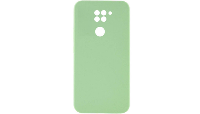 Чехол Silicone Cover Lakshmi Full Camera (AAA) для Xiaomi Redmi Note 9 / Redmi 10X Мятный / Mint - фото