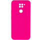 Чехол Silicone Cover Lakshmi Full Camera (AAA) для Xiaomi Redmi Note 9 / Redmi 10X Розовый / Barbie pink - фото