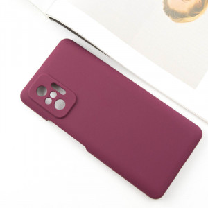 Чехол Silicone Cover Lakshmi Full Camera (AAA) для Xiaomi Redmi Note 10 Pro / 10 Pro Max Бордовый / Plum