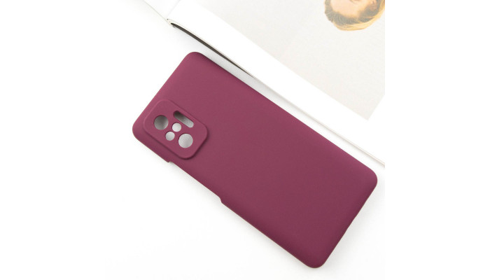 Чехол Silicone Cover Lakshmi Full Camera (AAA) для Xiaomi Redmi Note 10 Pro / 10 Pro Max Бордовый / Plum - фото