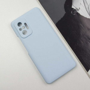 Чехол Silicone Cover Lakshmi Full Camera (AAA) для Xiaomi Redmi Note 10 Pro / 10 Pro Max Голубой / Sweet Blue