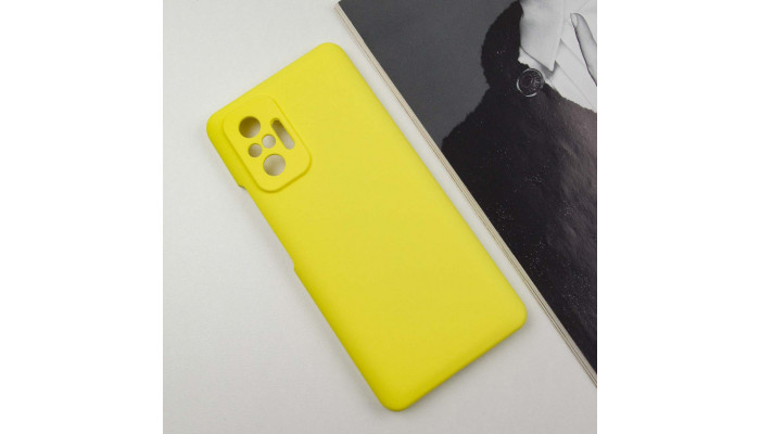 Чохол Silicone Cover Lakshmi Full Camera (AAA) для Xiaomi Redmi Note 10 Pro / 10 Pro Max Жовтий / Yellow - фото