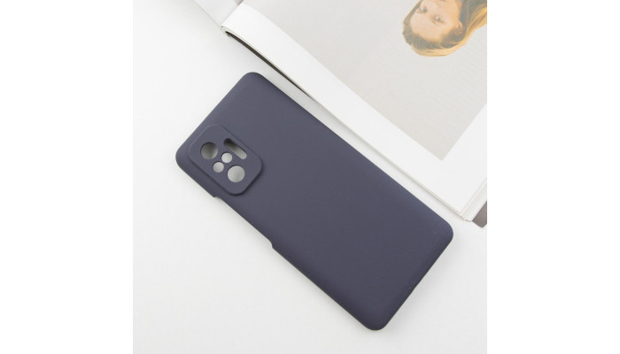 Чехол Silicone Cover Lakshmi Full Camera (AAA) для Xiaomi Redmi Note 10 Pro / 10 Pro Max Серый / Dark Gray - фото