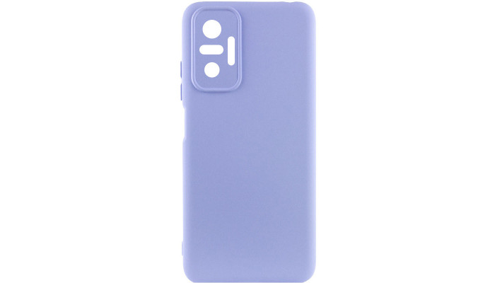 Чехол Silicone Cover Lakshmi Full Camera (AAA) для Xiaomi Redmi Note 10 Pro / 10 Pro Max Сиреневый / Dasheen - фото