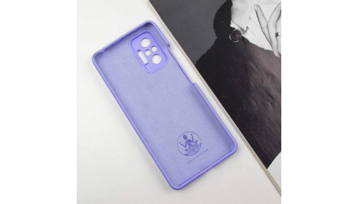 Чехол Silicone Cover Lakshmi Full Camera (AAA) для Xiaomi Redmi Note 10 Pro / 10 Pro Max Сиреневый / Dasheen - фото