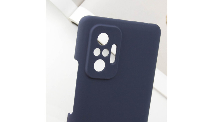 Чехол Silicone Cover Lakshmi Full Camera (AAA) для Xiaomi Redmi Note 10 Pro / 10 Pro Max Темно-синий / Midnight blue - фото