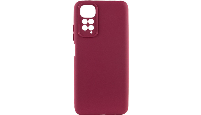 Чехол Silicone Cover Lakshmi Full Camera (AAA) для Xiaomi Redmi Note 11 (Global) / Note 11S Бордовый / Plum - фото