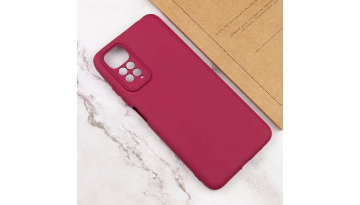 Чехол Silicone Cover Lakshmi Full Camera (AAA) для Xiaomi Redmi Note 11 (Global) / Note 11S Бордовый / Plum - фото