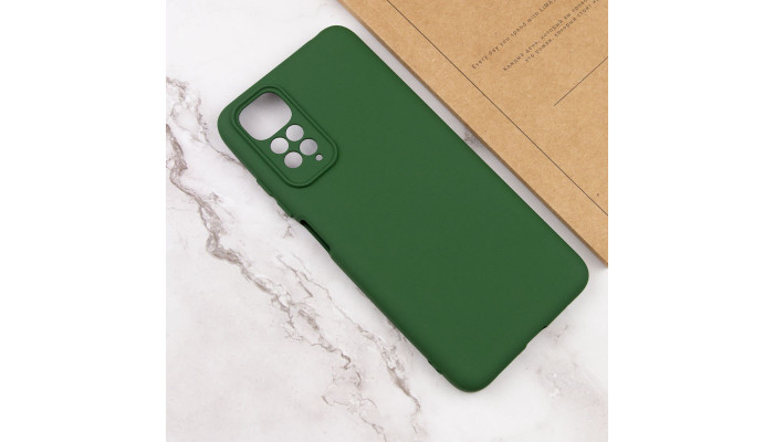 Чехол Silicone Cover Lakshmi Full Camera (AAA) для Xiaomi Redmi Note 11 (Global) / Note 11S Зеленый / Cyprus Green - фото