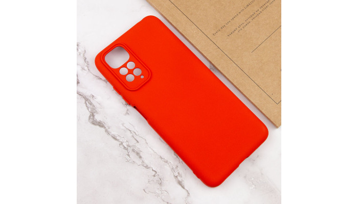 Чехол Silicone Cover Lakshmi Full Camera (AAA) для Xiaomi Redmi Note 11 (Global) / Note 11S Красный / Red - фото