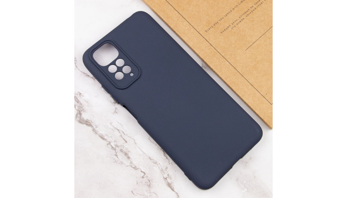 Чехол Silicone Cover Lakshmi Full Camera (AAA) для Xiaomi Redmi Note 11 (Global) / Note 11S Темно-синий / Midnight blue - фото