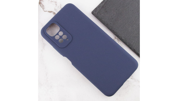 Чехол Silicone Cover Lakshmi Full Camera (AAA) для Xiaomi Redmi Note 11 (Global) / Note 11S Темно-синий / Midnight blue - фото