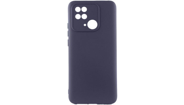 Чохол Silicone Cover Lakshmi Full Camera (AAA) для Xiaomi Redmi 10C Сірий / Dark Gray - фото