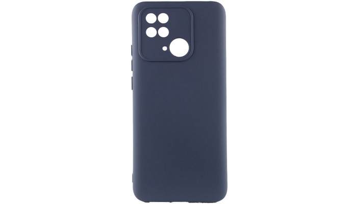 Чохол Silicone Cover Lakshmi Full Camera (AAA) для Xiaomi Redmi 10C Темно-синій / Midnight blue - фото