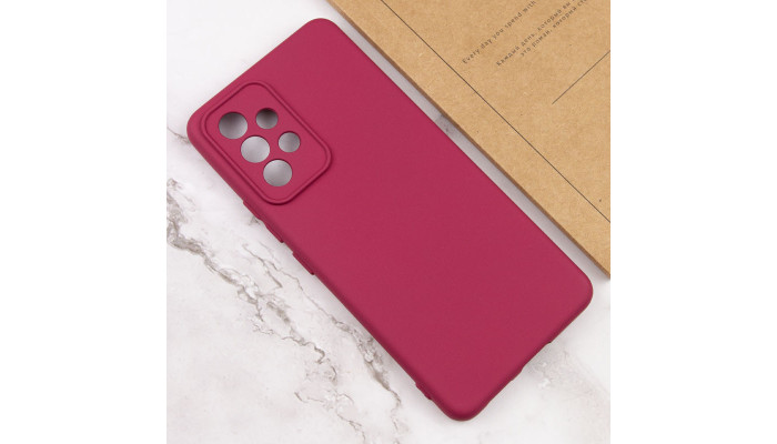 Чехол Silicone Cover Lakshmi Full Camera (AAA) для Samsung Galaxy A33 5G Бордовый / Plum - фото